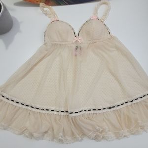 Victoria's Secret Beige Babydoll Chemise